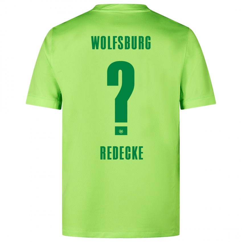 Kinder Jan Redecke #0 Fluoreszierendes Grün Heimtrikot Trikot 2024/25 T-Shirt