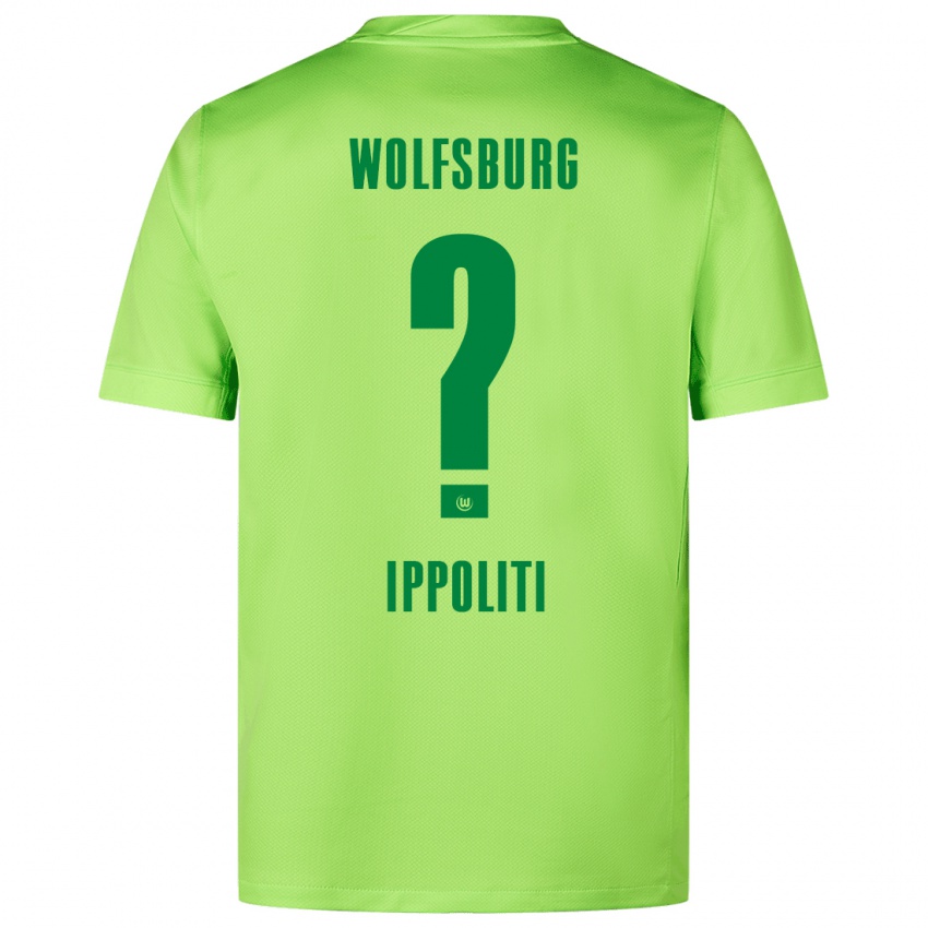 Kinder Mario Ippoliti #0 Fluoreszierendes Grün Heimtrikot Trikot 2024/25 T-Shirt