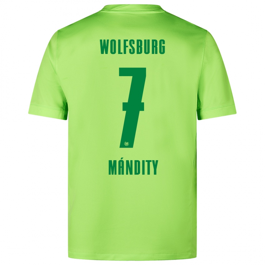 Kinder Márkó Mándity #7 Fluoreszierendes Grün Heimtrikot Trikot 2024/25 T-Shirt