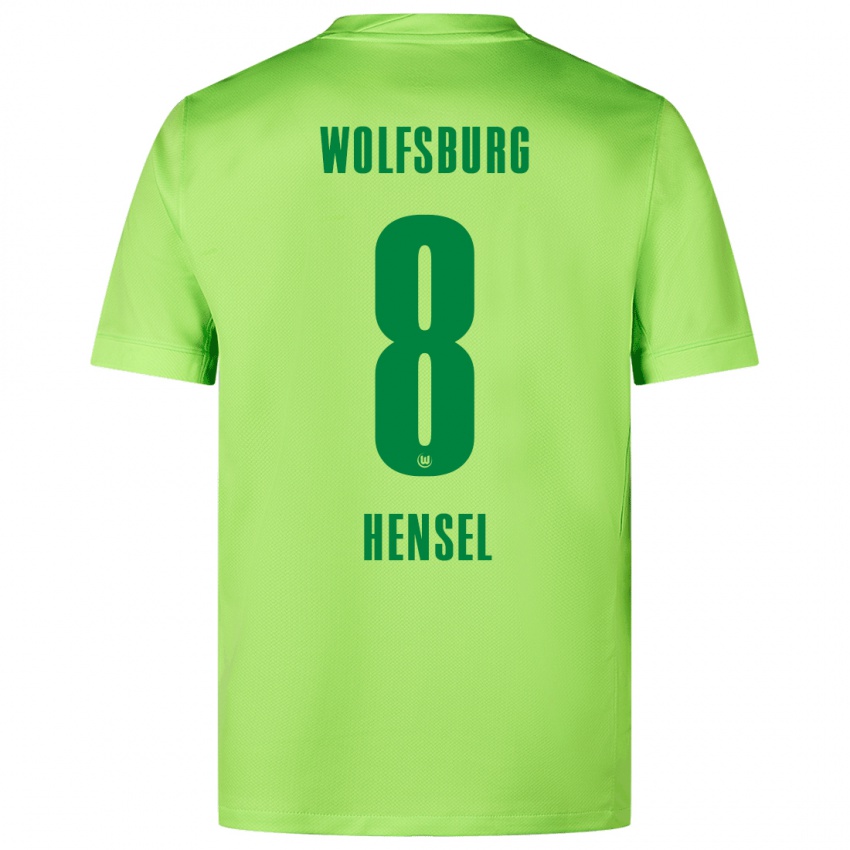 Kinder Pharell Hensel #8 Fluoreszierendes Grün Heimtrikot Trikot 2024/25 T-Shirt