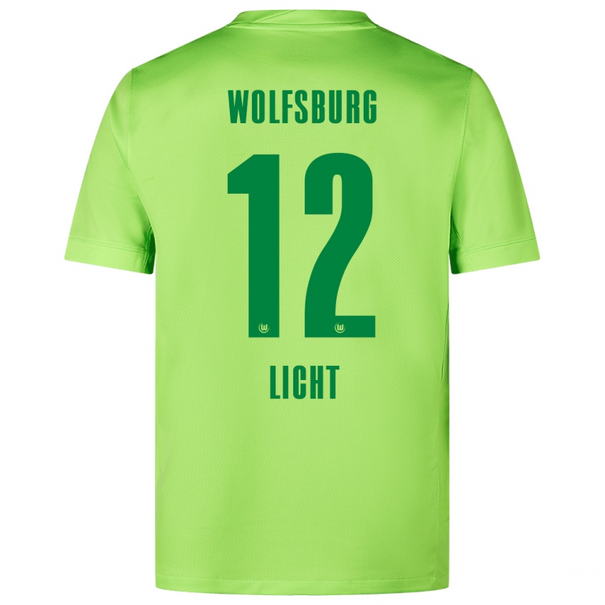 Kinder Philipp Licht #12 Fluoreszierendes Grün Heimtrikot Trikot 2024/25 T-Shirt