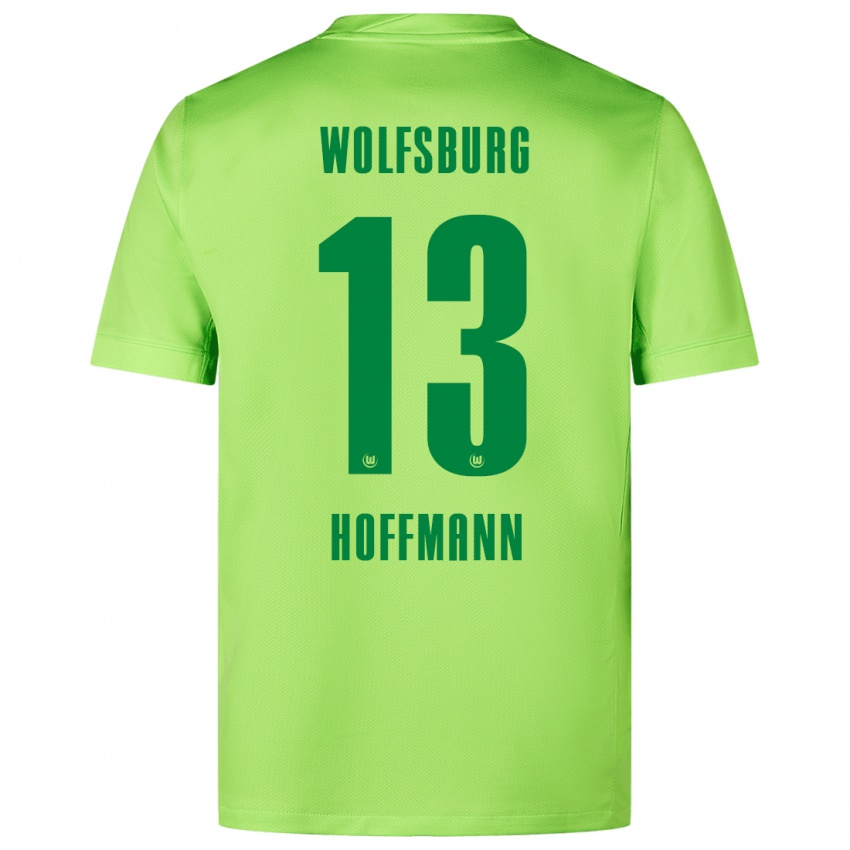 Kinder Nils Hoffmann #13 Fluoreszierendes Grün Heimtrikot Trikot 2024/25 T-Shirt