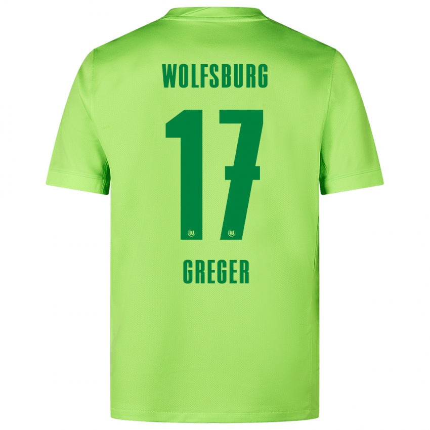 Kinder Max Greger #17 Fluoreszierendes Grün Heimtrikot Trikot 2024/25 T-Shirt