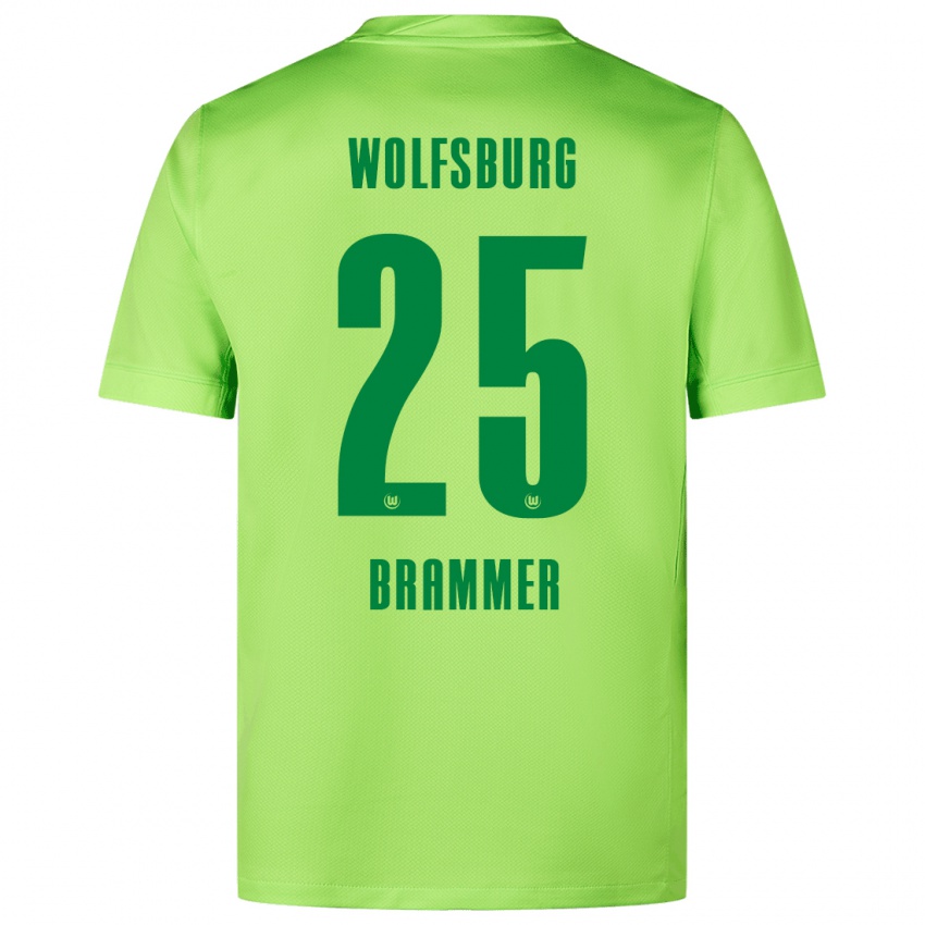 Kinder Ole Brammer #25 Fluoreszierendes Grün Heimtrikot Trikot 2024/25 T-Shirt