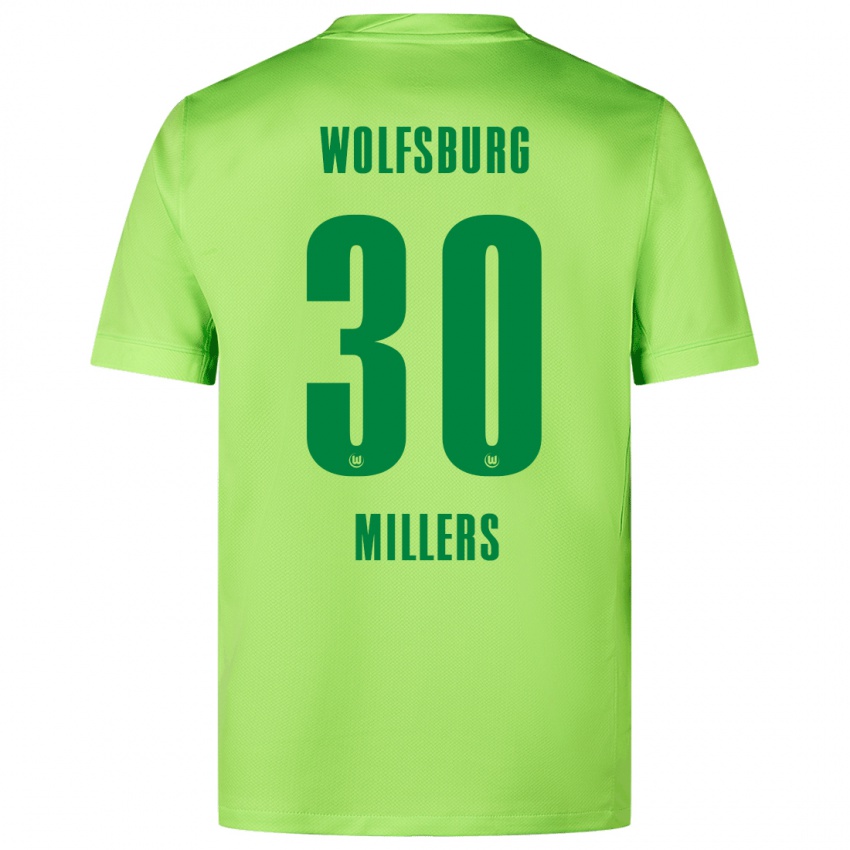 Kinder Kristers Millers #30 Fluoreszierendes Grün Heimtrikot Trikot 2024/25 T-Shirt