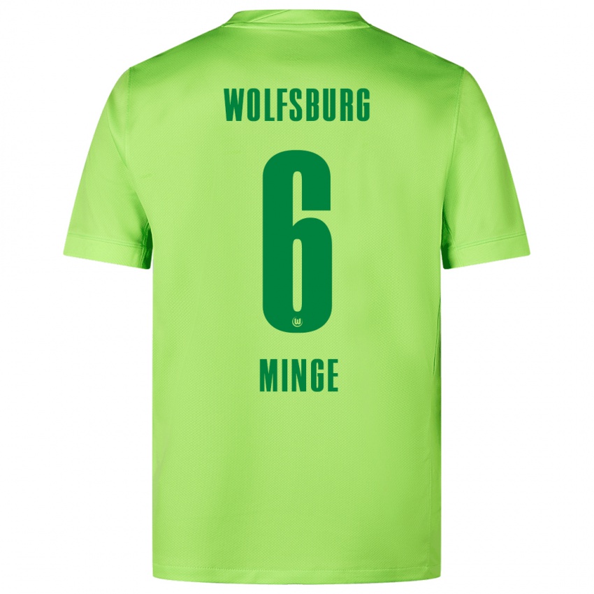 Kinder Janina Minge #6 Fluoreszierendes Grün Heimtrikot Trikot 2024/25 T-Shirt