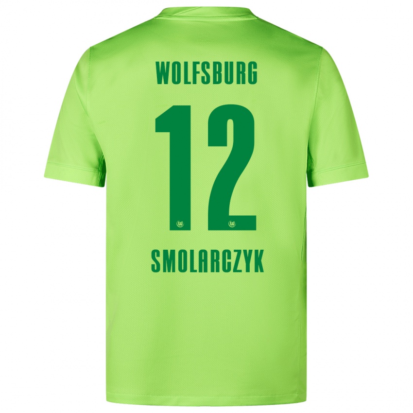 Kinder Nelly Smolarczyk #12 Fluoreszierendes Grün Heimtrikot Trikot 2024/25 T-Shirt