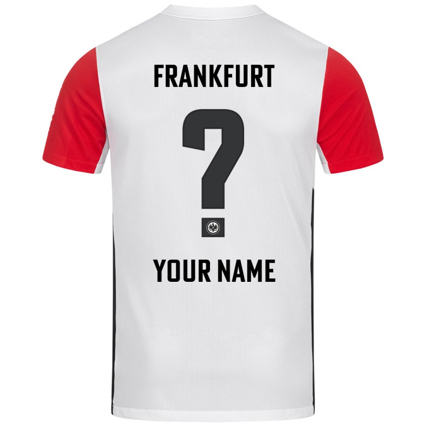 Kinder Ihren Namen #0 Weiß Rot Heimtrikot Trikot 2024/25 T-Shirt