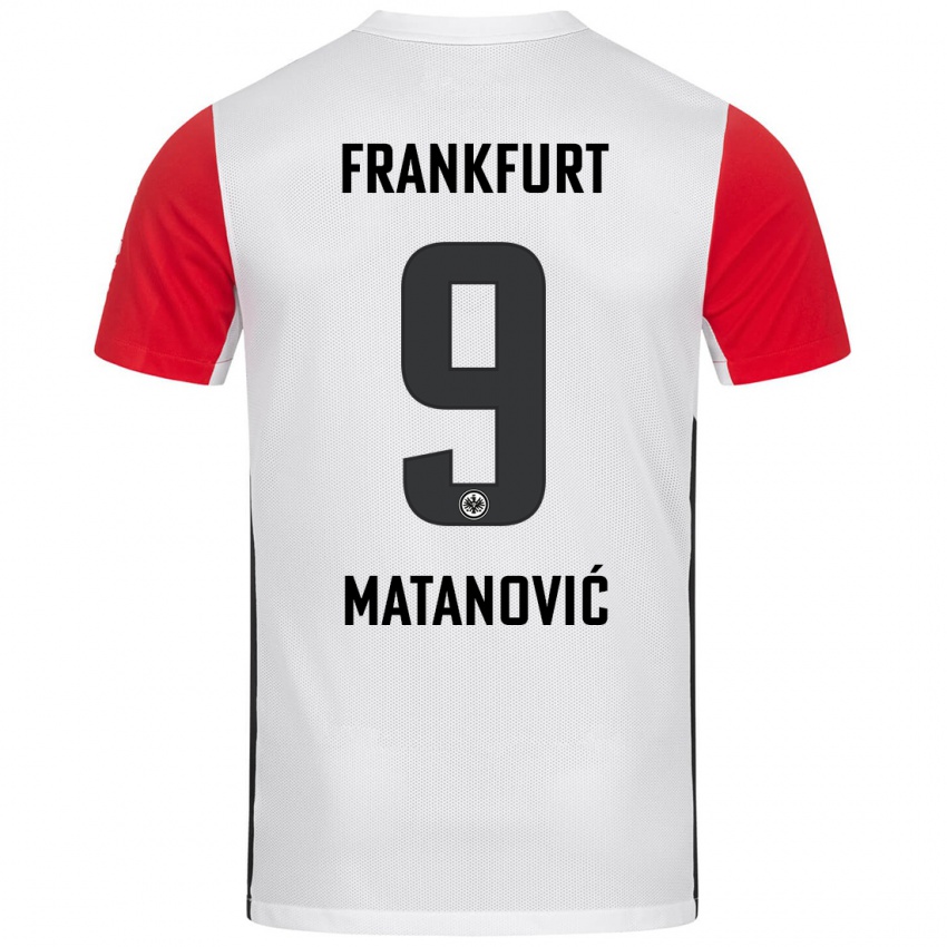 Kinder Igor Matanovic #9 Weiß Rot Heimtrikot Trikot 2024/25 T-Shirt