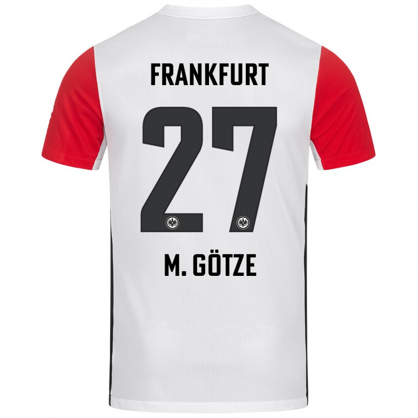 Kinder Mario Götze #27 Weiß Rot Heimtrikot Trikot 2024/25 T-Shirt