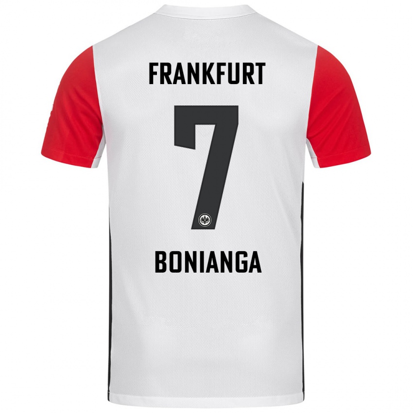 Kinder Phinees Bonianga #7 Weiß Rot Heimtrikot Trikot 2024/25 T-Shirt