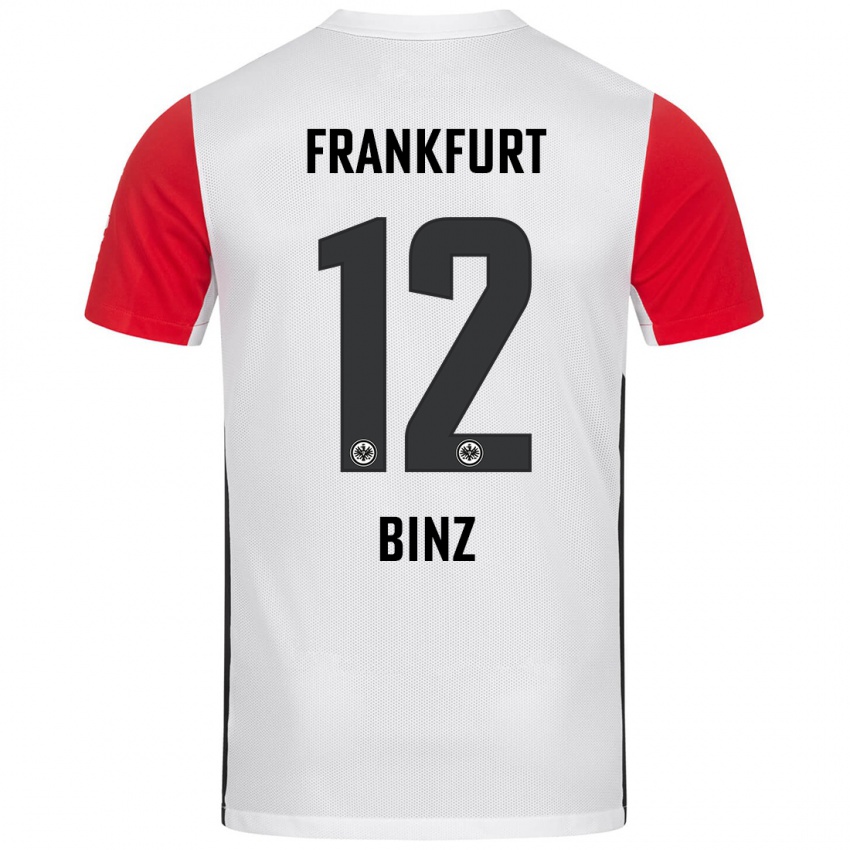 Kinder Sam Binz #12 Weiß Rot Heimtrikot Trikot 2024/25 T-Shirt