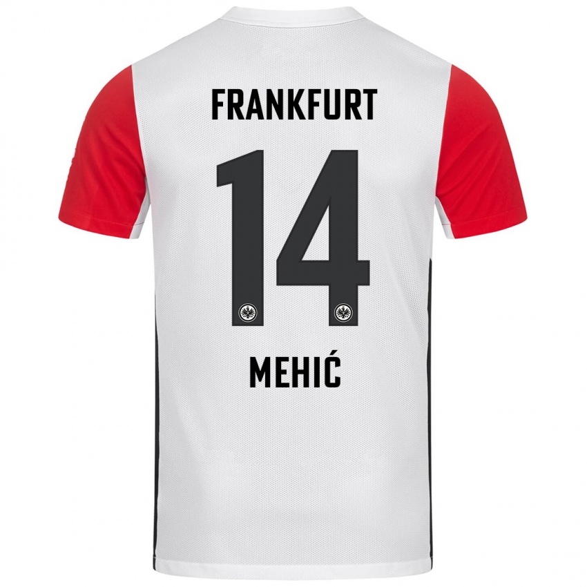 Kinder Liam Mehić #14 Weiß Rot Heimtrikot Trikot 2024/25 T-Shirt