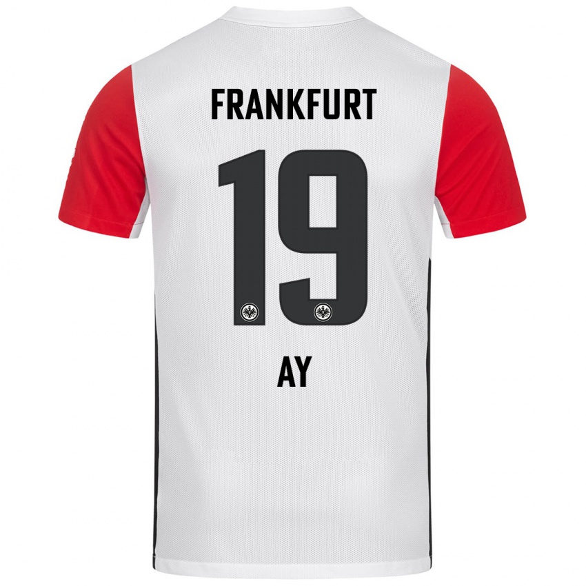 Kinder Ugur Ay #19 Weiß Rot Heimtrikot Trikot 2024/25 T-Shirt