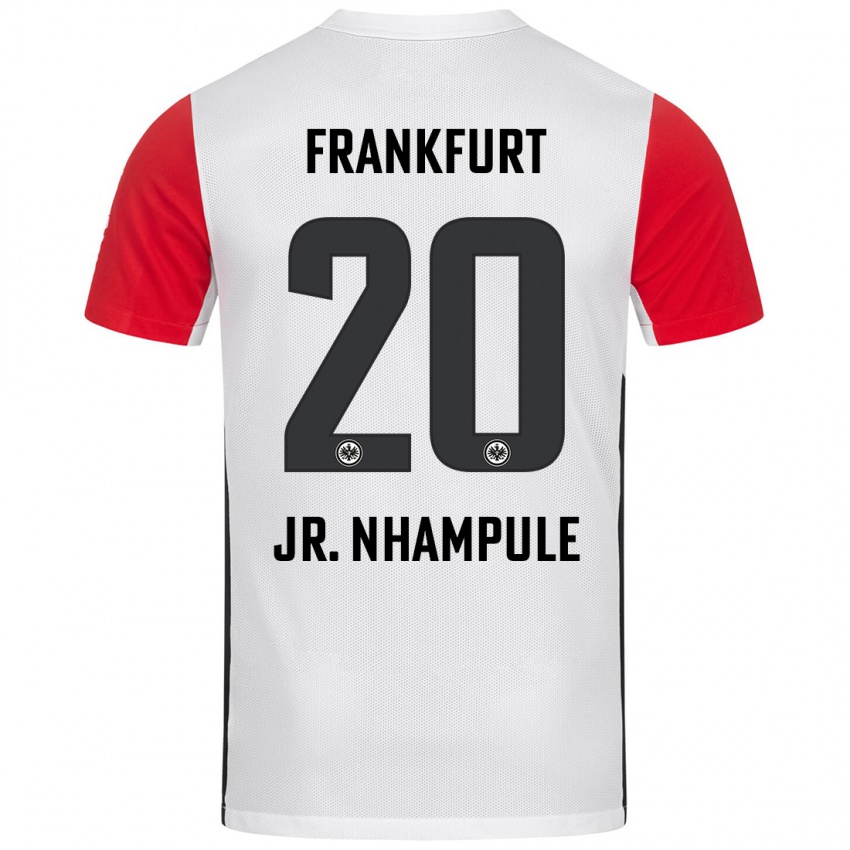 Kinder Antonio Junior Nhampule #20 Weiß Rot Heimtrikot Trikot 2024/25 T-Shirt