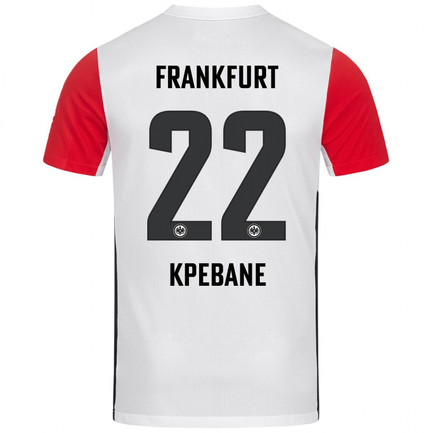 Kinder Tamiou Kpebane #22 Weiß Rot Heimtrikot Trikot 2024/25 T-Shirt