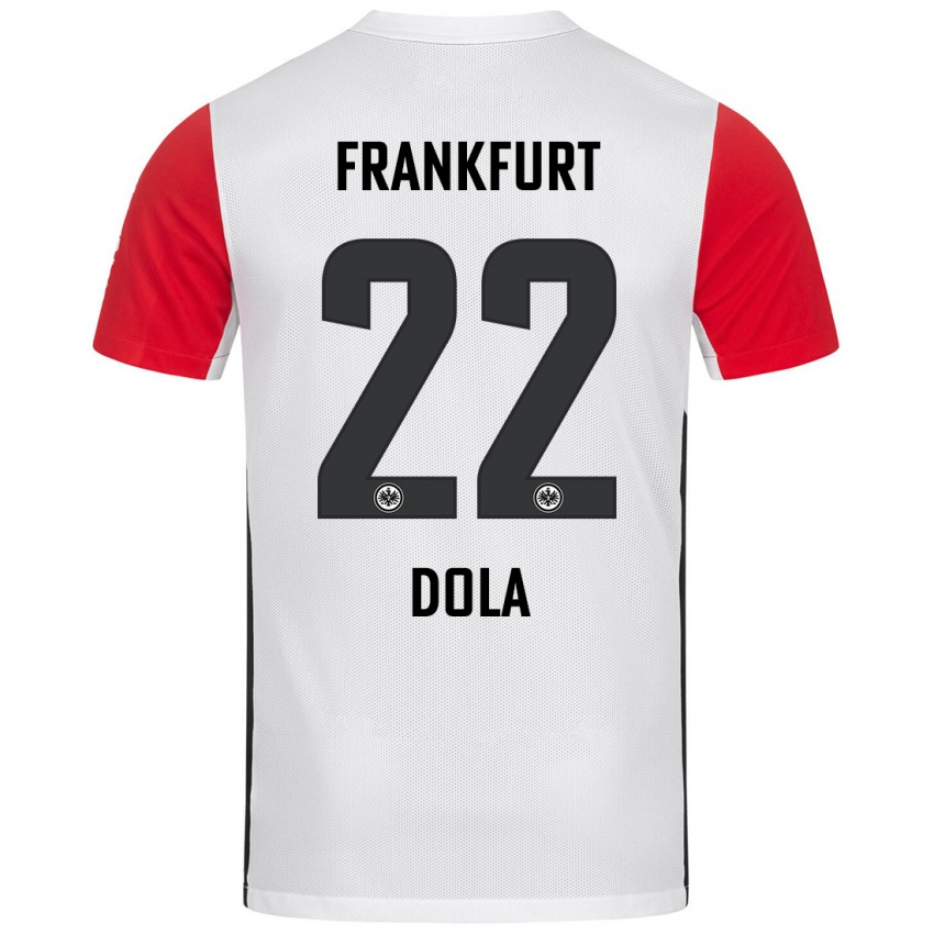 Kinder Igor Dola #22 Weiß Rot Heimtrikot Trikot 2024/25 T-Shirt