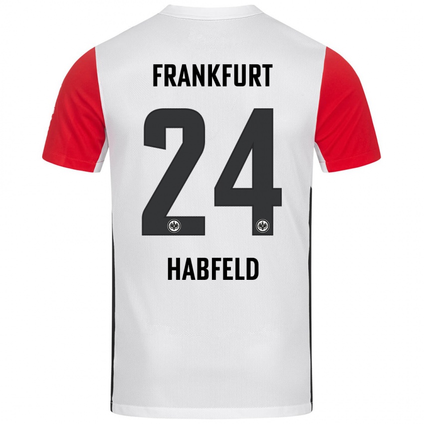 Kinder Josef Haßfeld #24 Weiß Rot Heimtrikot Trikot 2024/25 T-Shirt