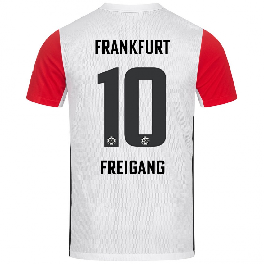 Kinder Laura Freigang #10 Weiß Rot Heimtrikot Trikot 2024/25 T-Shirt