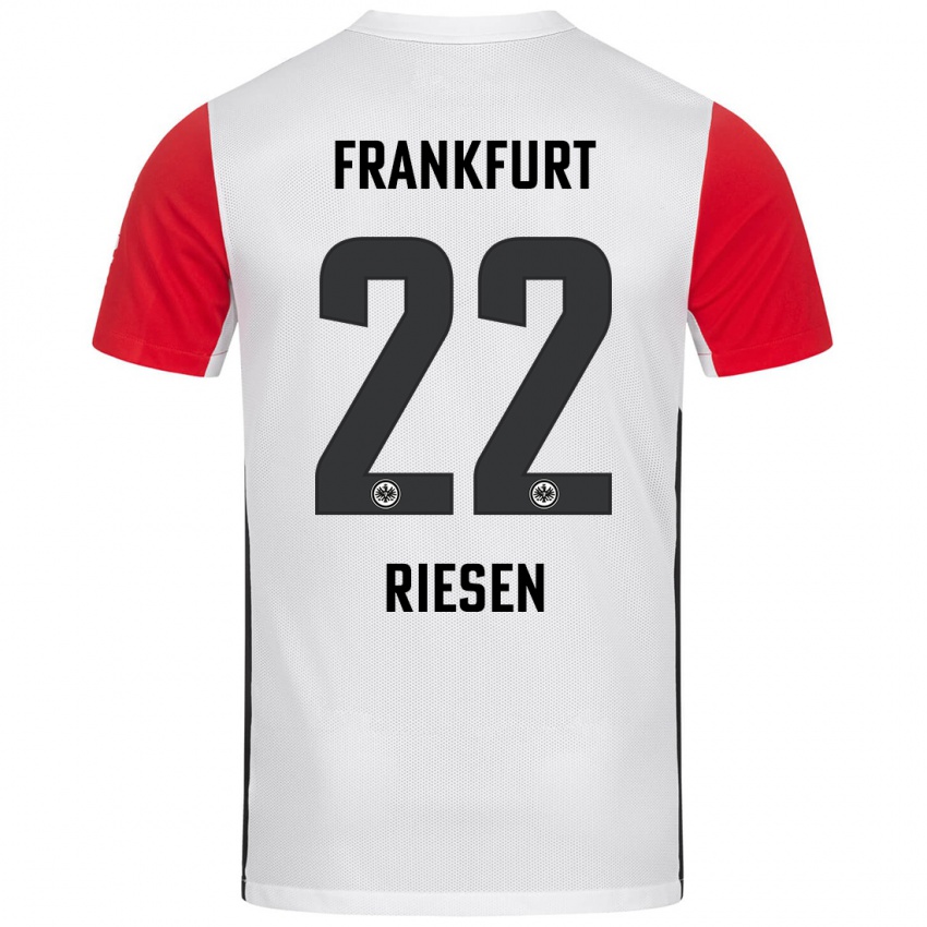 Kinder Nadine Riesen #22 Weiß Rot Heimtrikot Trikot 2024/25 T-Shirt