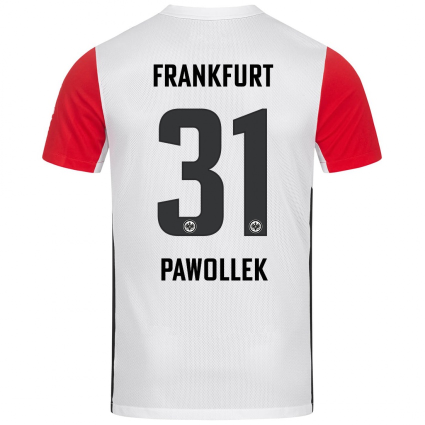 Kinder Tanja Pawollek #31 Weiß Rot Heimtrikot Trikot 2024/25 T-Shirt