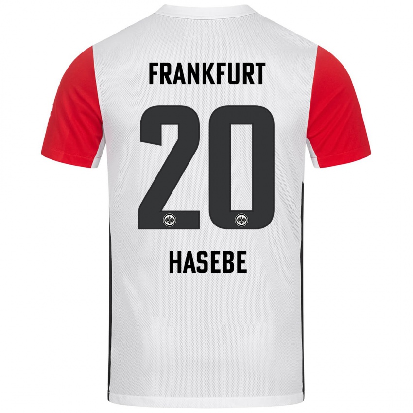 Kinder Makoto Hasebe #20 Weiß Rot Heimtrikot Trikot 2024/25 T-Shirt