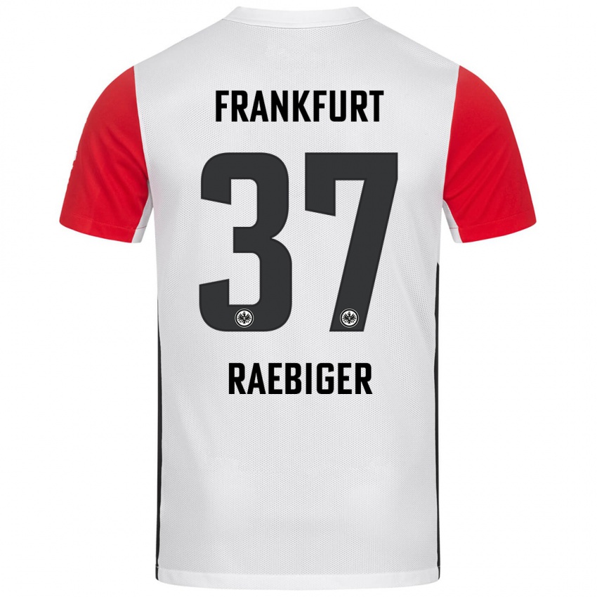 Kinder Sidney Raebiger #37 Weiß Rot Heimtrikot Trikot 2024/25 T-Shirt