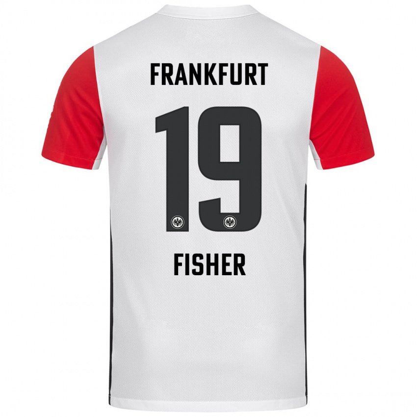 Kinder Ben-Luca Fisher #19 Weiß Rot Heimtrikot Trikot 2024/25 T-Shirt