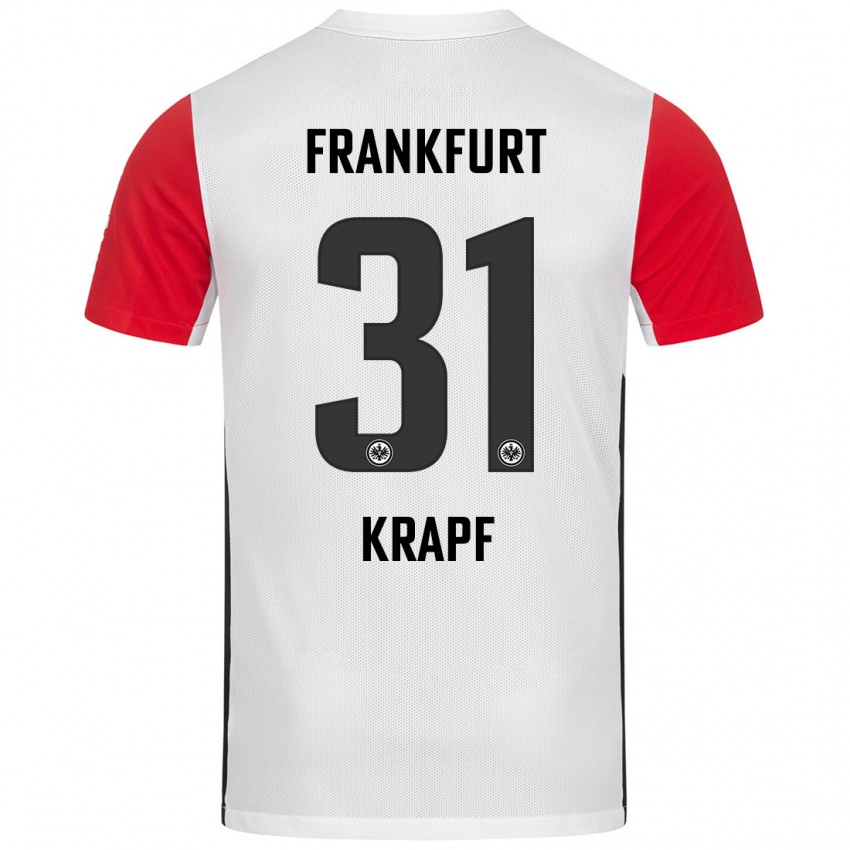 Kinder Maximilian Krapf #31 Weiß Rot Heimtrikot Trikot 2024/25 T-Shirt