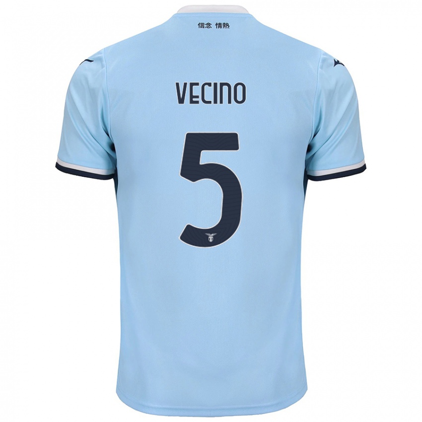 Kinder Matías Vecino #5 Blau Heimtrikot Trikot 2024/25 T-Shirt