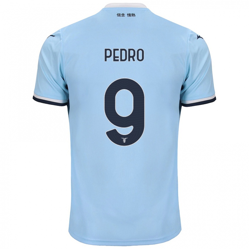 Kinder Pedro #9 Blau Heimtrikot Trikot 2024/25 T-Shirt