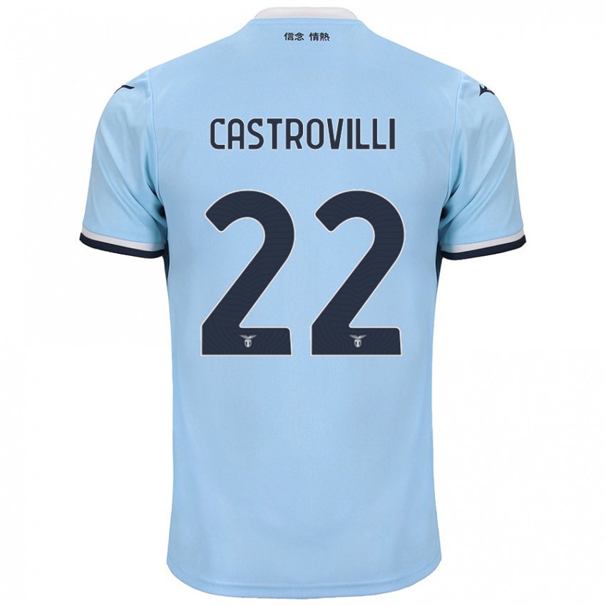 Kinder Gaetano Castrovilli #22 Blau Heimtrikot Trikot 2024/25 T-Shirt