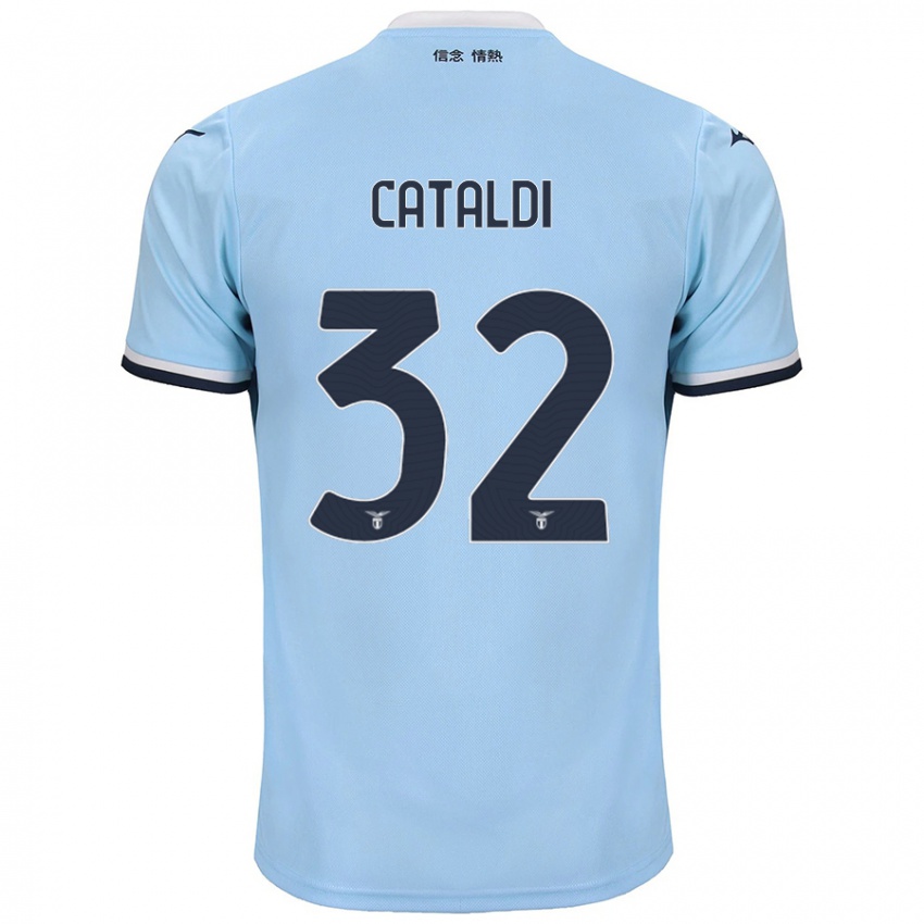 Kinder Danilo Cataldi #32 Blau Heimtrikot Trikot 2024/25 T-Shirt