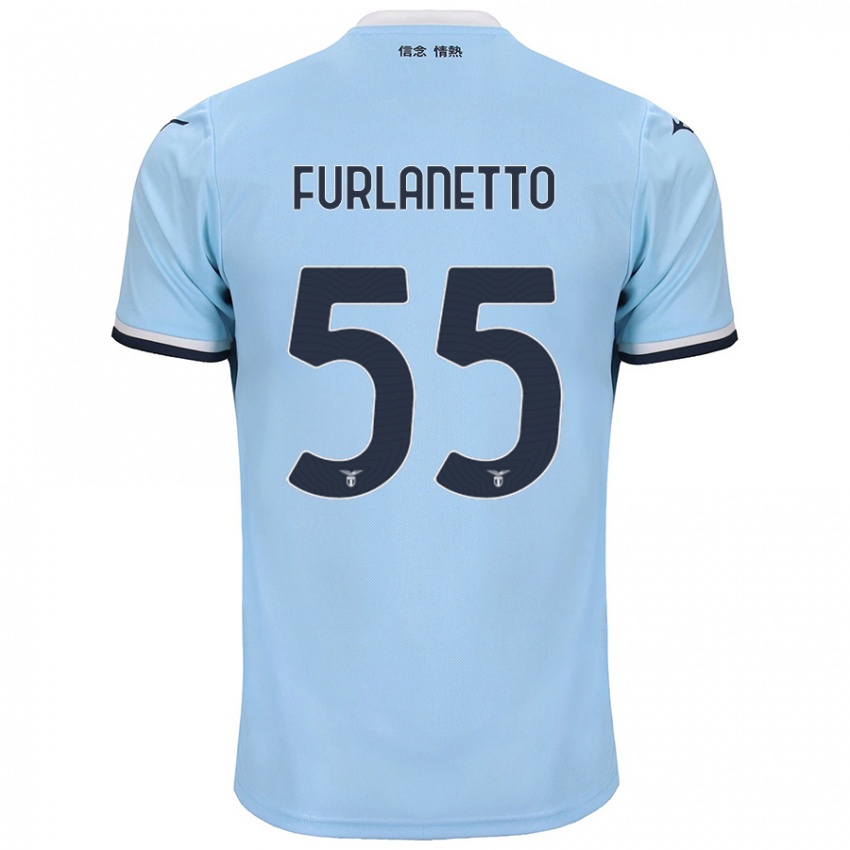 Kinder Alessio Furlanetto #55 Blau Heimtrikot Trikot 2024/25 T-Shirt