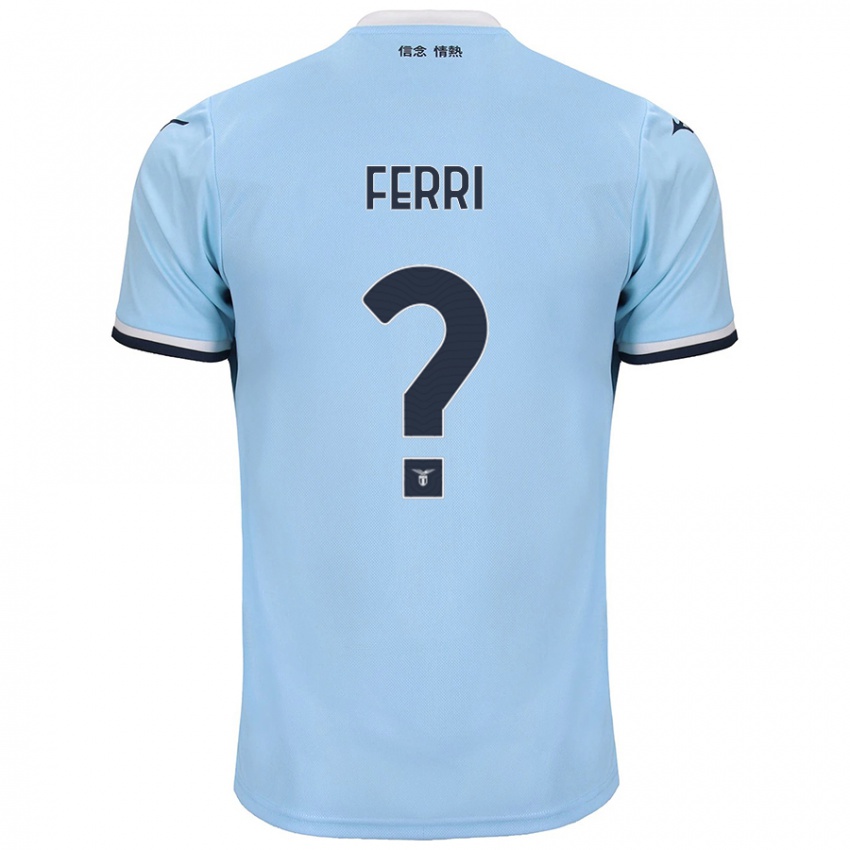 Kinder Mattia Ferri #0 Blau Heimtrikot Trikot 2024/25 T-Shirt