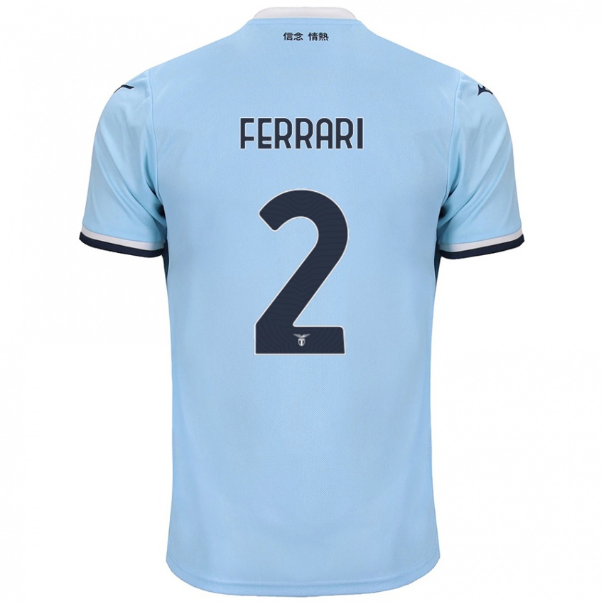 Kinder Lorenzo Ferrari #2 Blau Heimtrikot Trikot 2024/25 T-Shirt