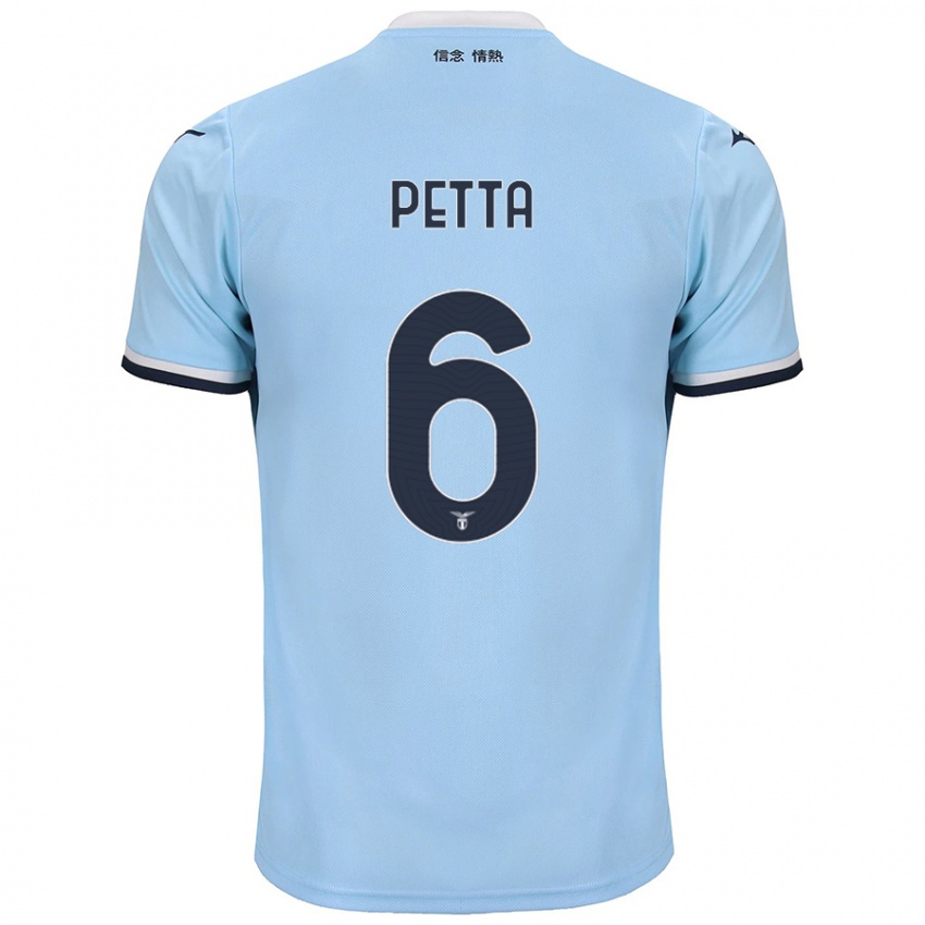 Kinder Andrea Petta #6 Blau Heimtrikot Trikot 2024/25 T-Shirt