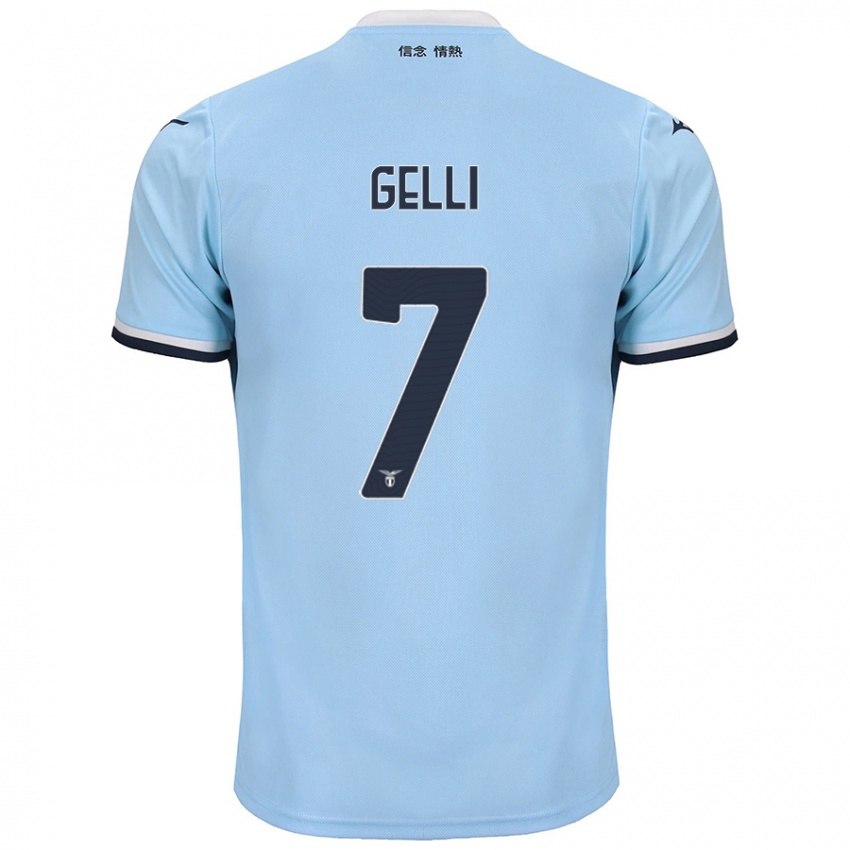 Kinder Valerio Gelli #7 Blau Heimtrikot Trikot 2024/25 T-Shirt