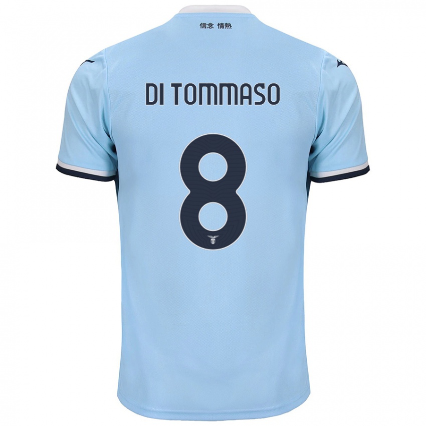 Kinder Leonardo Di Tommaso #8 Blau Heimtrikot Trikot 2024/25 T-Shirt