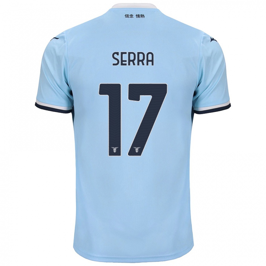 Kinder Federico Serra #17 Blau Heimtrikot Trikot 2024/25 T-Shirt