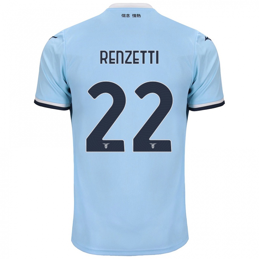 Kinder Davide Renzetti #22 Blau Heimtrikot Trikot 2024/25 T-Shirt