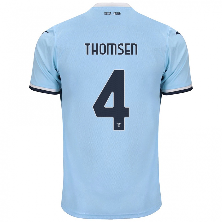 Kinder Maria Møller Thomsen #4 Blau Heimtrikot Trikot 2024/25 T-Shirt