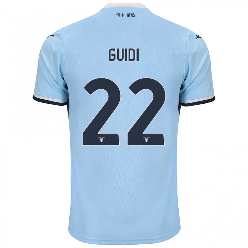 Kinder Emma Guidi #22 Blau Heimtrikot Trikot 2024/25 T-Shirt