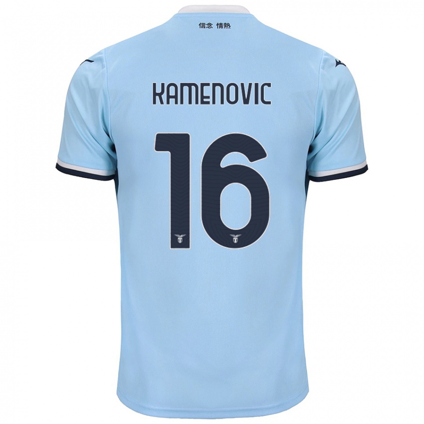 Kinder Dimitrije Kamenović #16 Blau Heimtrikot Trikot 2024/25 T-Shirt