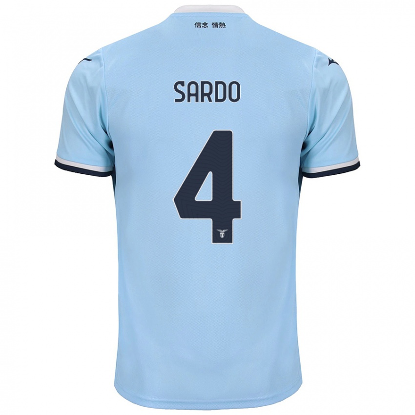 Kinder Jacopo Sardo #4 Blau Heimtrikot Trikot 2024/25 T-Shirt