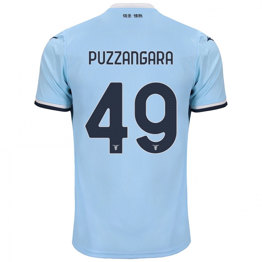 Kinder Angelo Antonio Puzzangara #49 Blau Heimtrikot Trikot 2024/25 T-Shirt