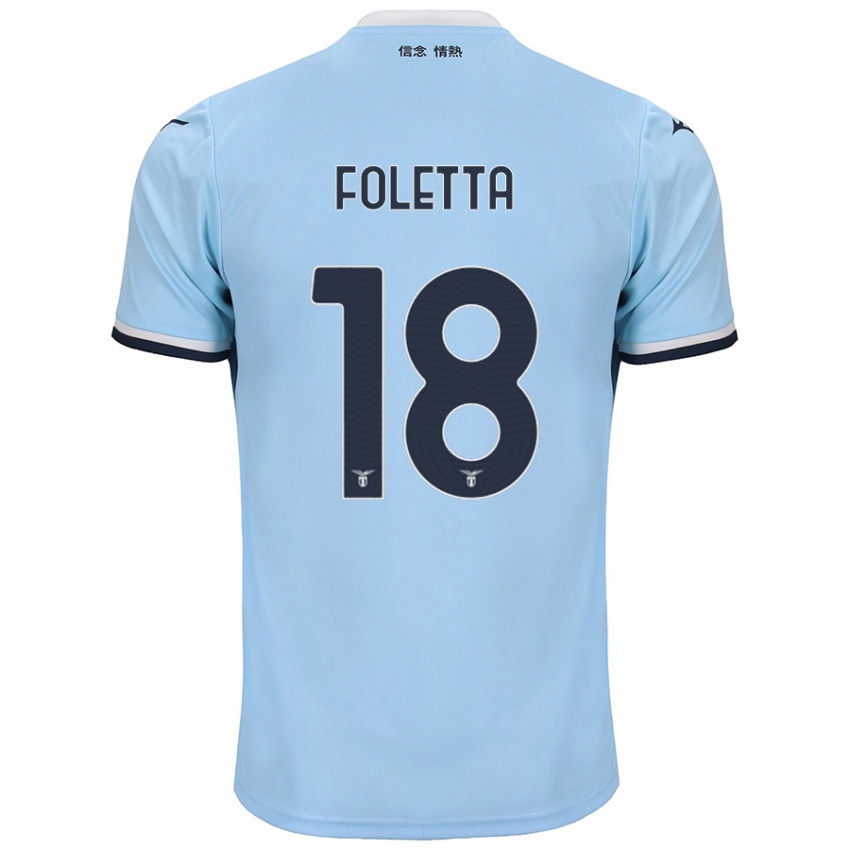 Kinder Isabella Foletta #18 Blau Heimtrikot Trikot 2024/25 T-Shirt