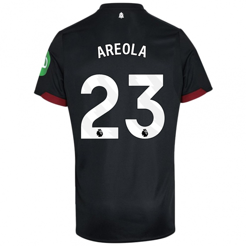 Kinder Alphonse Areola #23 Schwarz Weiß Auswärtstrikot Trikot 2024/25 T-Shirt