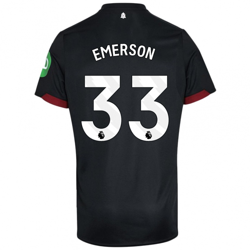 Kinder Emerson Palmieri #33 Schwarz Weiß Auswärtstrikot Trikot 2024/25 T-Shirt