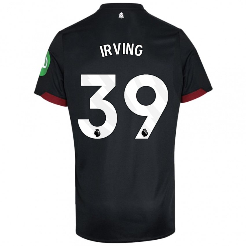 Kinder Andy Irving #39 Schwarz Weiß Auswärtstrikot Trikot 2024/25 T-Shirt